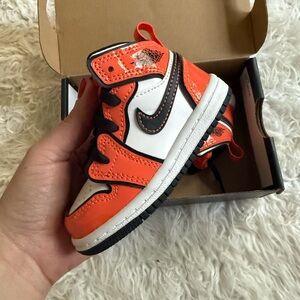 Kids Orange and White Sneakers